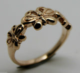 Genuine Solid 9ct White Or Rose Or Yellow Gold Butterfly Ring 282 Choose Size