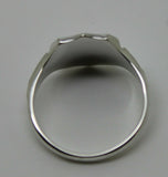 Kaedesigns New Sterling Silver Shield Large Signet Ring In Your Ring Size