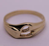 Genuine 9ct 9kt  Solid Yellow Or Rose Or White Gold 375 Large Initial Ring L
