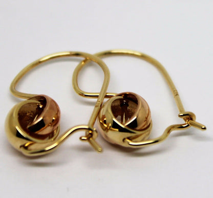 Kaedesigns New 9ct 8mm Yellow & Rose Gold Belcher Spinning Earrings