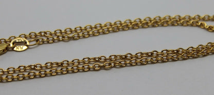 9ct Yellow Gold Belcher / Cable Chain Necklace 45cm 2.57grams