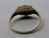 Size K Genuine 9ct Small Yellow, Rose or White Gold Childs Ruby Shield Signet Ring