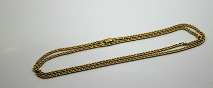 Genuine 9ct Yellow Gold Kerb Curb Chain Necklace 55cm 7.84gms