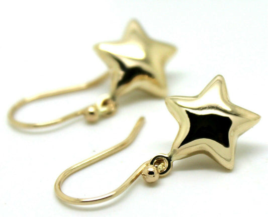 Kaedesigns, 9ct Yellow Or White Or Rose Gold Bubble Drop Star Hook Earrings