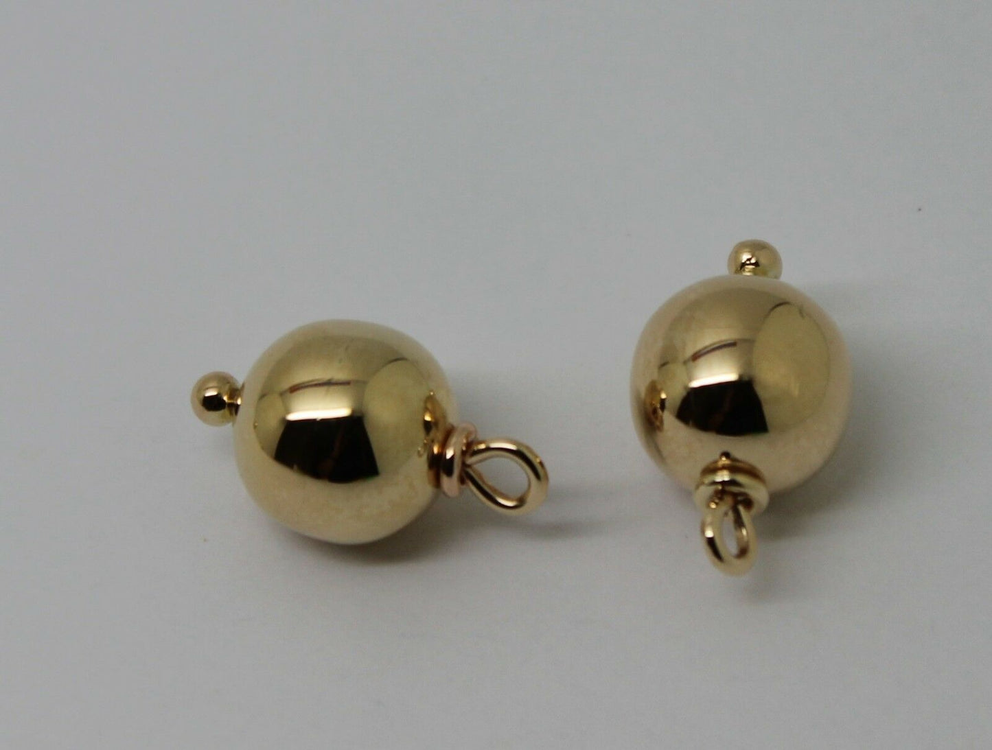 Genuine 9ct Yellow, Rose or White Gold 10m Ball Plain Balls For Charm Earrings