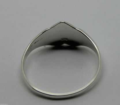 Size K Kaedesigns, New Genuine Large Sterling Silver Heart Signet Ring 265