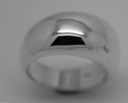 Size M New Genuine Sterling Silver 10mm Dome Ring