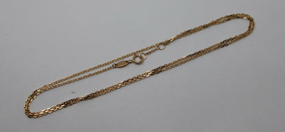 Genuine 750 18k 18ct Rose Gold Box Chain 44cm 2.71g