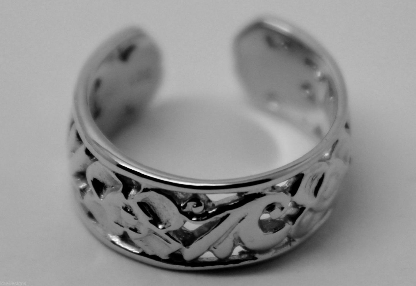 Kaedesigns, Genuine New Solid Filigree Heavy Sterling Silver 925 Toe Ring