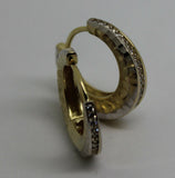 Kaedesigns,Genuine New 9ct Yellow Gold Hoop Cz Earrings*Free Express Post In Oz