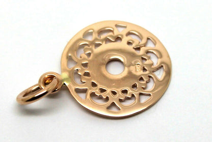 Kaedesigns Genuine New Genuine 9ct Yellow, Rose or White Gold Circle Filigree Pendant