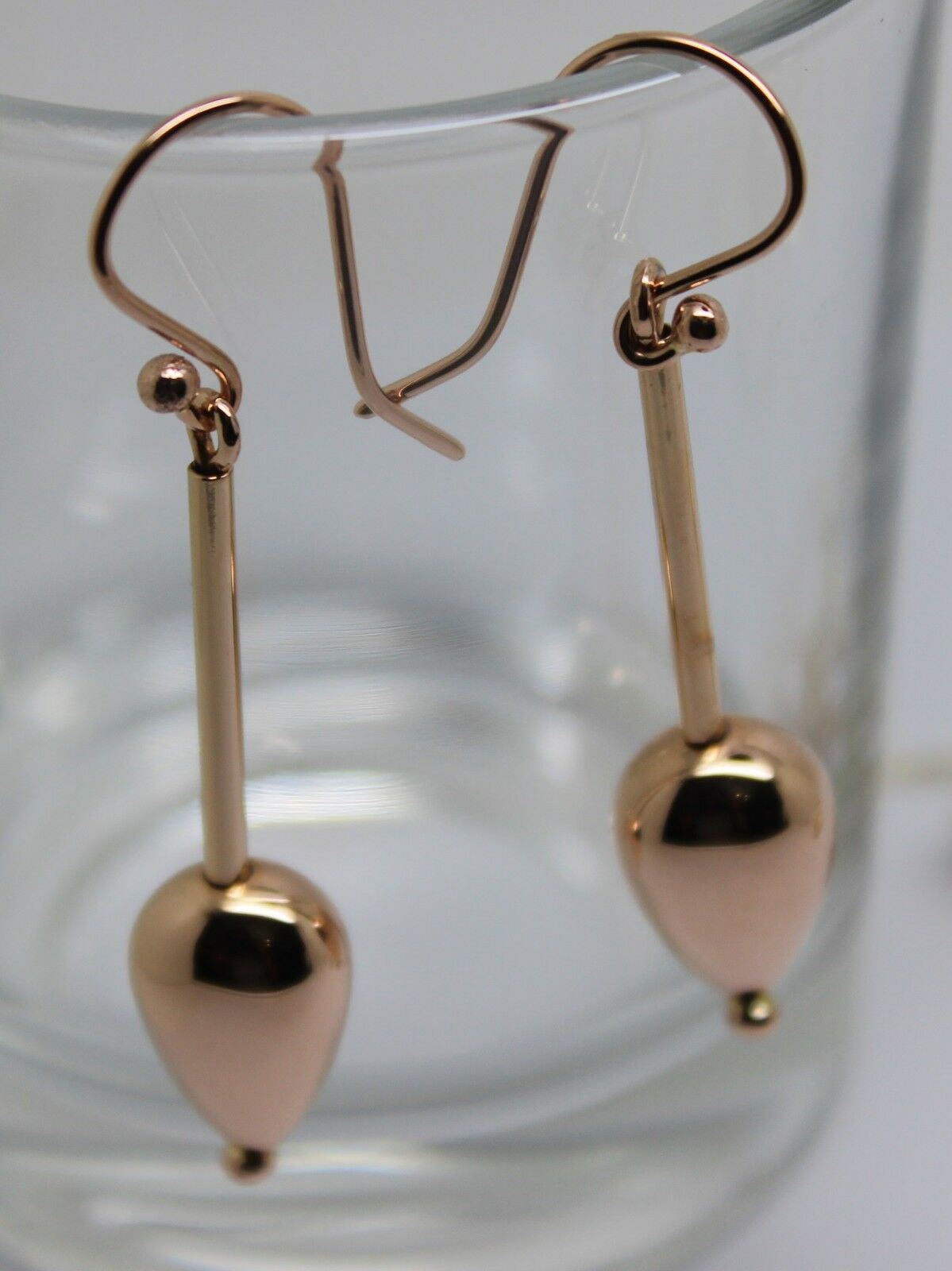 Genuine New 9ct 9kt Yellow, Rose or White Gold Large Teardrop Tear Drop Dangle Earrings