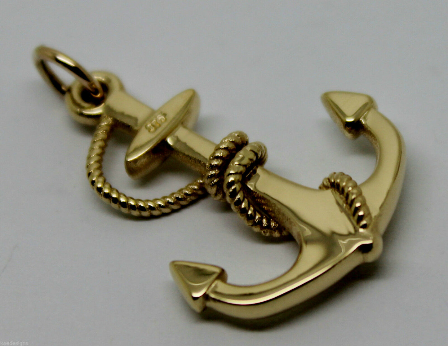 Genuine, Kaedesigns 9ct 9kt Yellow, Rose or White Gold Large Solid Anchor Boat Pendant / Charm