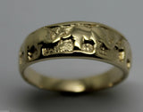 Genuine 9ct Solid Yellow, Rose or White Gold Lucky Elephant Ring Size Q