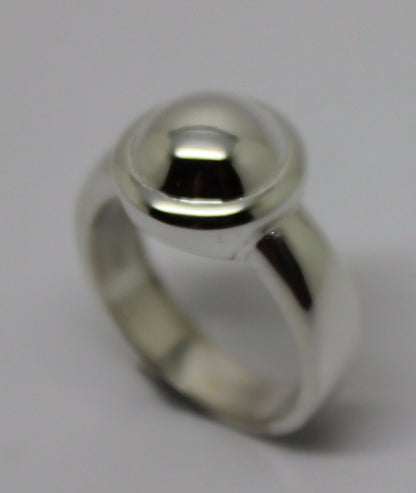 Size J Kaedesigns New Genuine Ring Heavy New Sterling Silver 925 Half Ball Ring