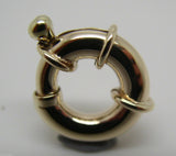 Genuine New 9ct Yellow or Rose or White Gold Bolt Ring Open Clasp 11,13,15,18 or 20mm