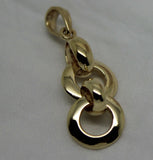 Genuine 9ct 9kt Yellow, Rose or White Gold Circle / Belcher Pendant