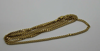 Genuine 9ct Yellow Gold Kerb Curb Chain Necklace 55cm 7.84gms