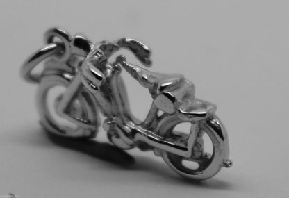 Kaedesigns Genuine 9ct Yellow or Rose or White Gold or Silver Motorbike Pendant