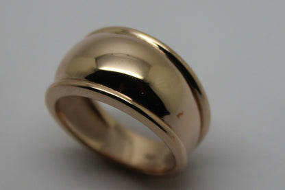 Size R Kaedesigns, 9ct 9kt Full Solid Yellow, Rose or White Gold Thick Dome Ring 12mm Wide