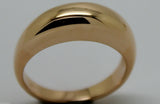 New Genuine Solid 9ct White Or Rose Or Yellow Gold High 5mm Dome Ring Your Size M