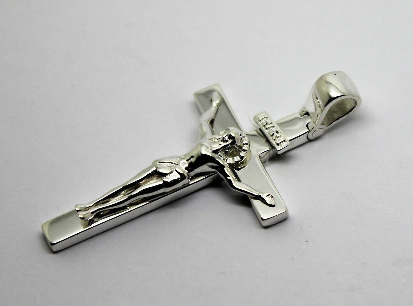 Genuine Sterling Silver 925 Solid Heavy Crucifix Cross Pendant