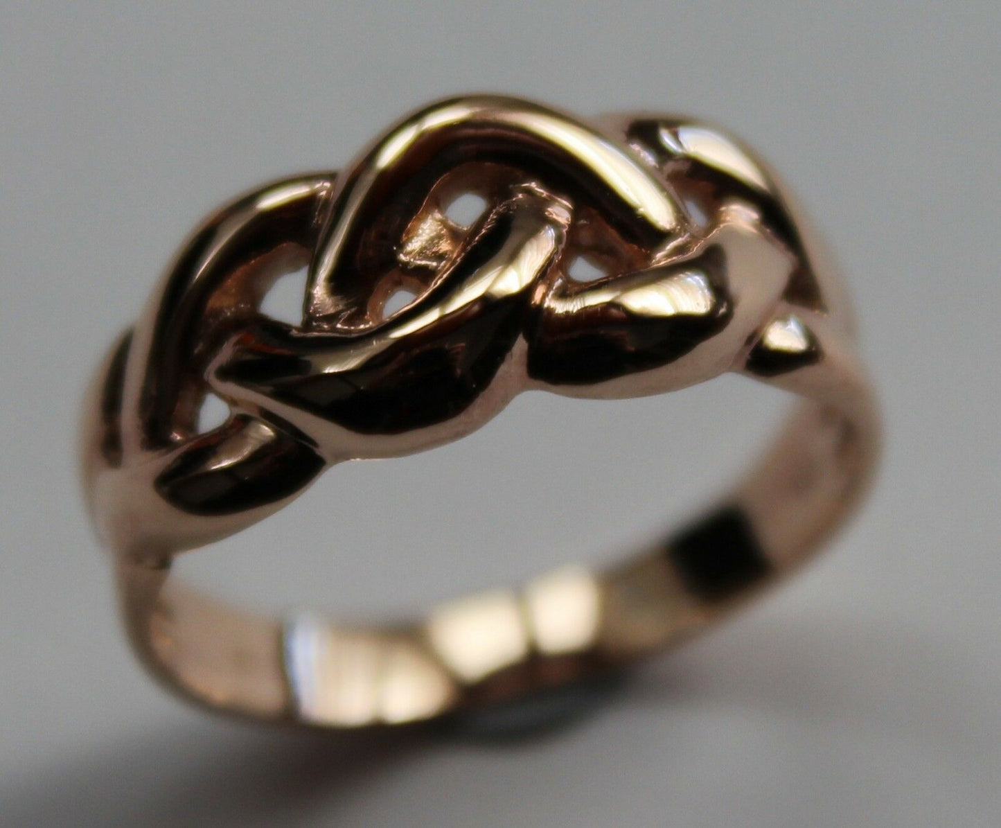 Genuine Solid 9ct White Or Rose Or Yellow Gold Celtic Knot Ring Choose Size