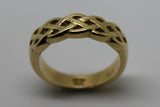 Genuine New Size N Solid 9ct Heavy Yellow Gold Weave Celtic Ring