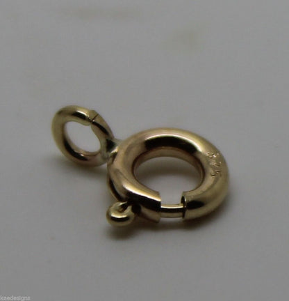 18ct or 9ct Yellow or Rose or White Gold Bolt Ring Open Clasp 4.5mm to 8mm