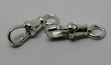 Genuine 2 X  New Solid Sterling Silver Albert Swivel Clasp 19mm