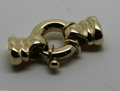 Kaedesigns, New 14mm Genuine 9ct 375 Large Yellow, Rose or White Gold Bolt Ring Clasp With Ends