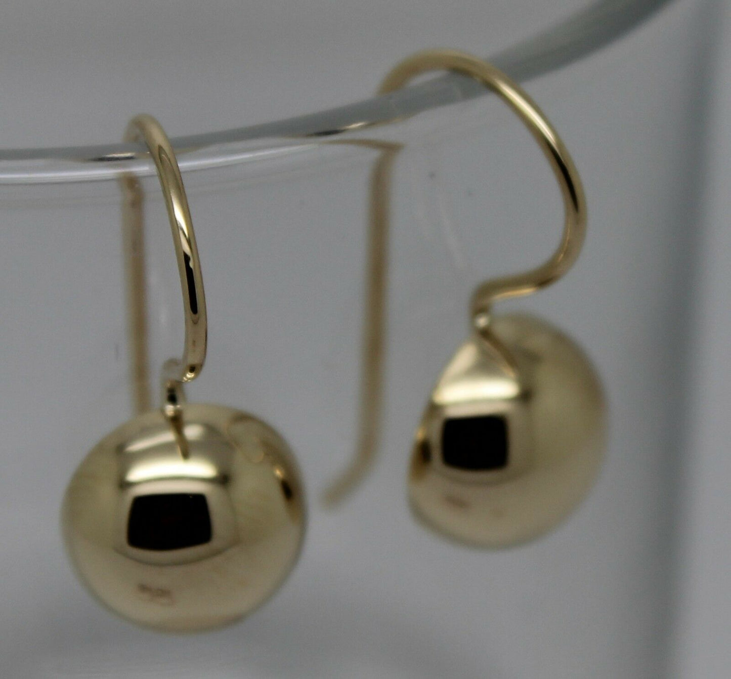 Kaedesigns New 9ct Solid Yellow, Rose Or White Gold 10mm Half Plain Ball Earrings