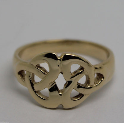 Kaedesigns, New Genuine Full Solid 9ct 9kt Yellow, Rose or White Gold Celtic Weave Ring 352