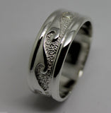 Kaedesigns New Genuine Genuine Sterling Silver 925 Surf Wave Ring Size V