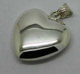 Genuine New Sterling Silver 925 Large Bubble Heart Pendant