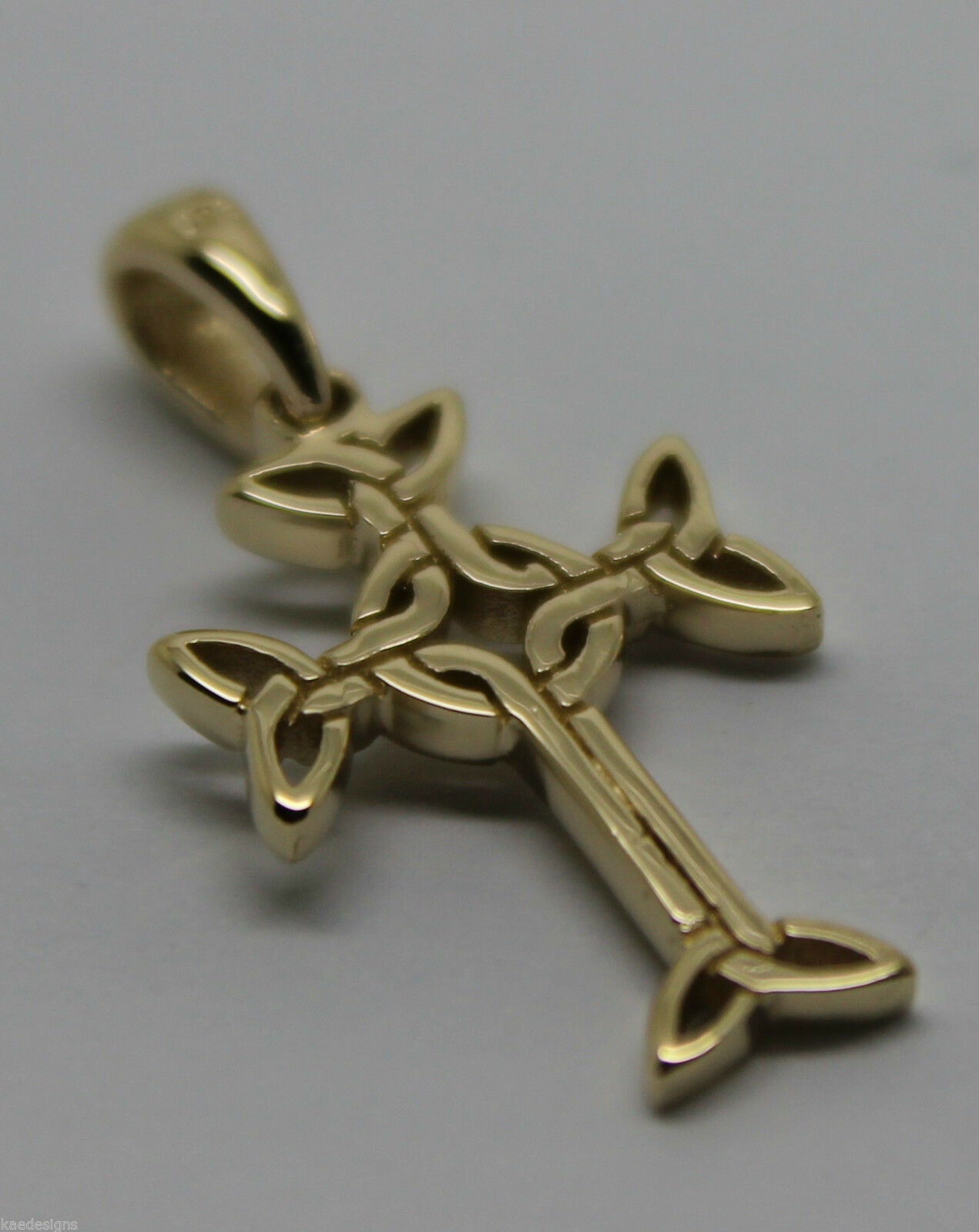 Genuine New Small 9ct Yellow Or Rose Or White Gold Celtic Cross Pendant