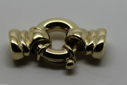 Kaedesigns, New 14mm Genuine 9ct 375 Large Yellow, Rose or White Gold Bolt Ring Clasp With Ends