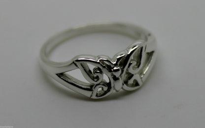 Size F, Genuine Child's Full Solid Sterling Silver 925 Butterfly Ring 217