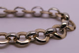 Genuine 9ct 9kt Rose And White Gold Solid Belcher And Circle Bracelet