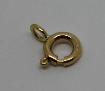 18ct or 9ct Yellow or Rose or White Gold Bolt Ring Open Clasp 4.5mm to 8mm