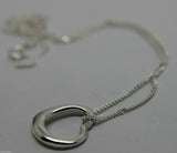 925 Sterling Silver Kerb Curb Link Chain Necklace 45cm & Heart Pendant