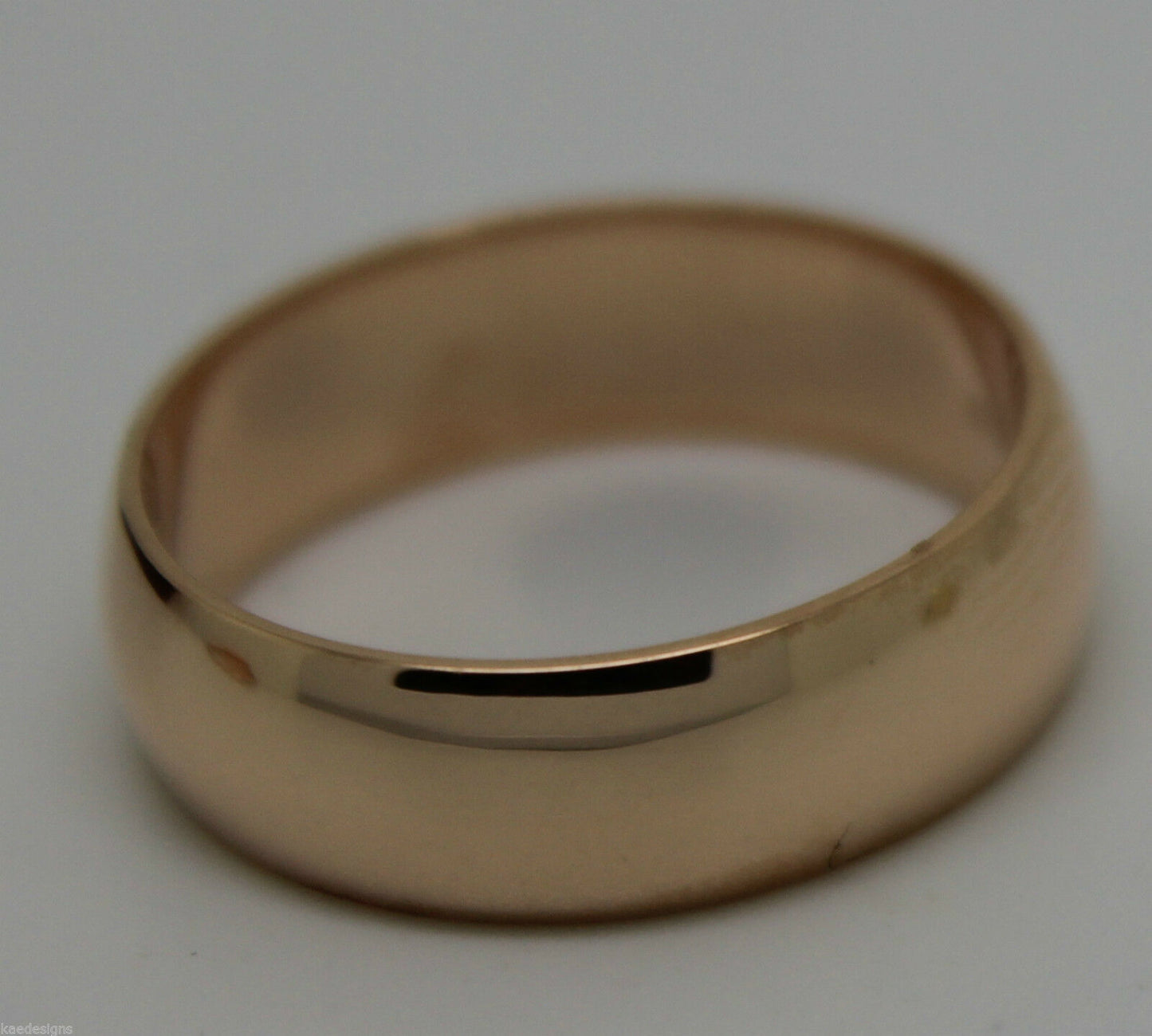 Kaedesigns 6mm Genuine Solid 9ct Rose Gold Wedding Band Ring Size N/7 To Z+4/15