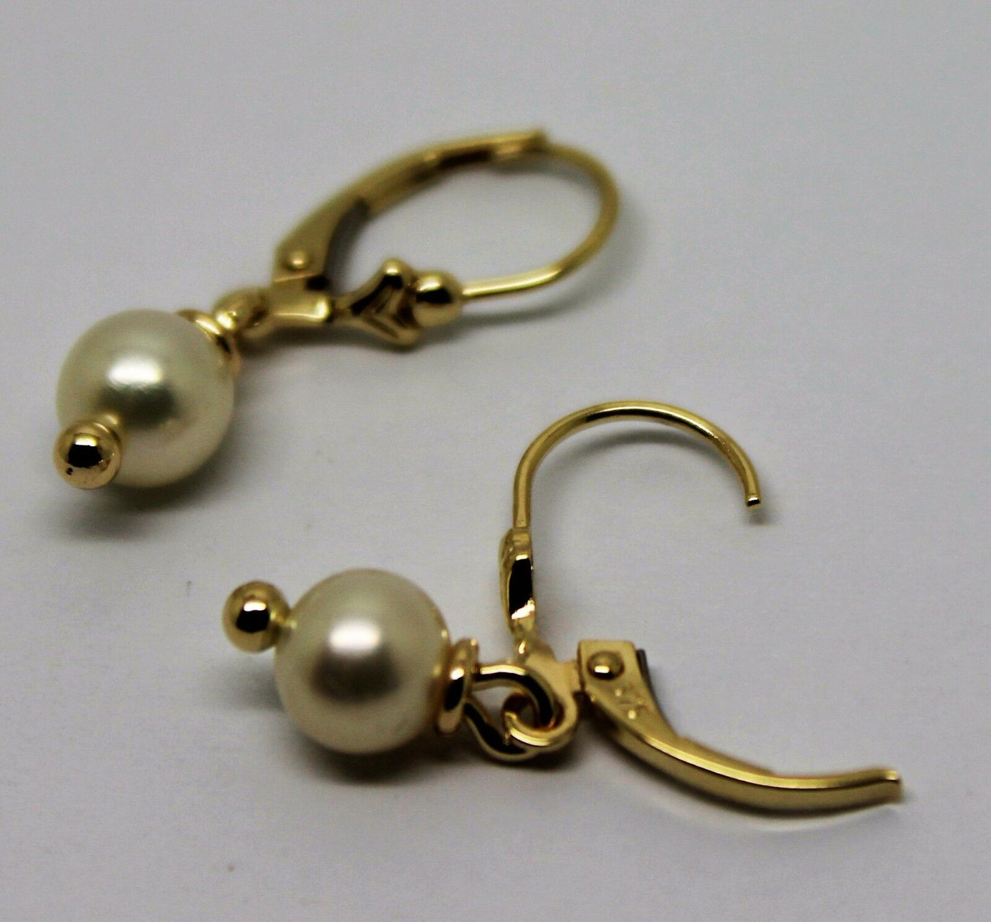 Kaedesigns New 9ct Yellow, Rose or White Gold 6mm White Pearl Continental Clip Earrings