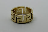 Kaedesigns New Genuine 9ct 9kt Yellow Gold Greek Key Ring Size H to K