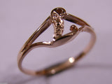 Genuine Delicate 9ct 375 Yellow, Rose or White Gold Initial Ring L