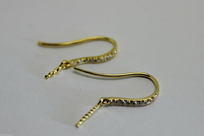 Kaedesigns, Genuine 18ct Yellow / Rose / White GOLD 18 x Diamond Earring Hooks