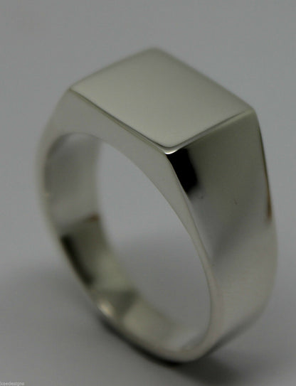 Kaedesigns Genuine Heavy Solid Sterling Silver 925 Rectangular Men Signet Ring In your ring size