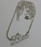 Genuine Sterling Silver 925 Curb Link Chain Lisa Name Plate