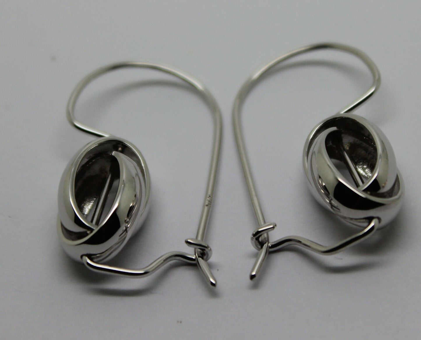 Kaedesigns New Genuine New 9ct 9K Yellow, Rose or White  Gold Spinning Oval Belcher Ball Earrings