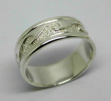 Kaedesigns New Solid Genuine Sterling Silver 925 Surf Wave Ring In Your Size
